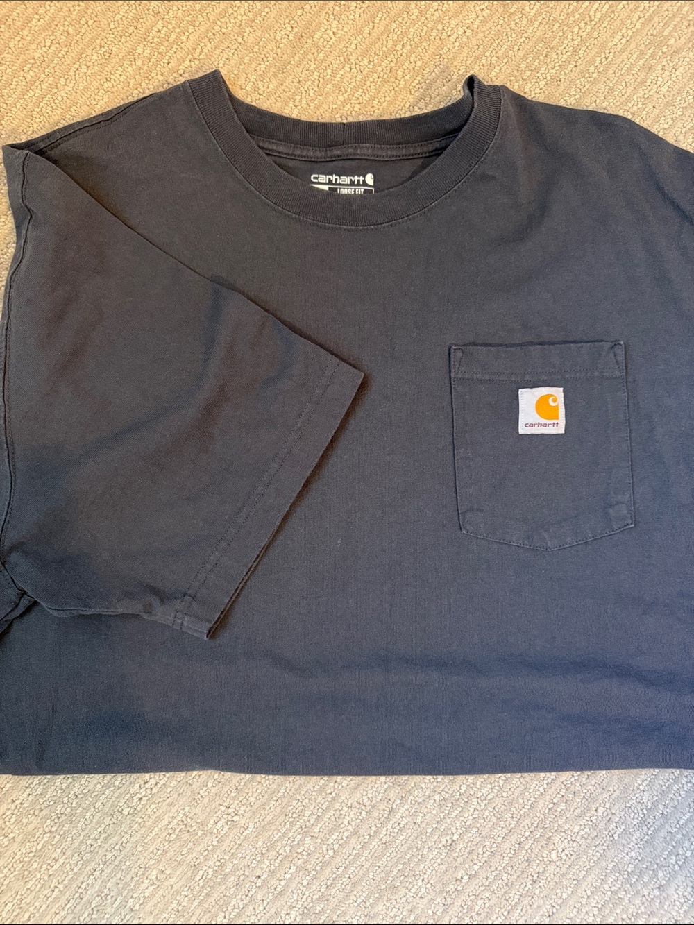 Carhartt Short Sleeve Pocket Tee - grey with Logo
